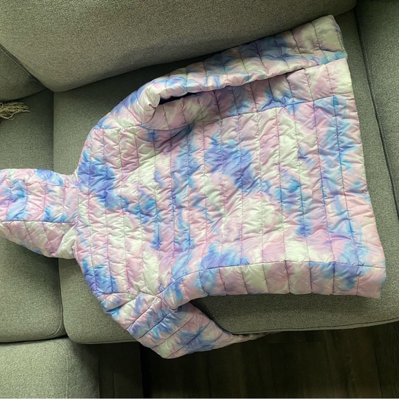 Lands End girl puffy jacket- size L 10/12 - Picture 3 of 3